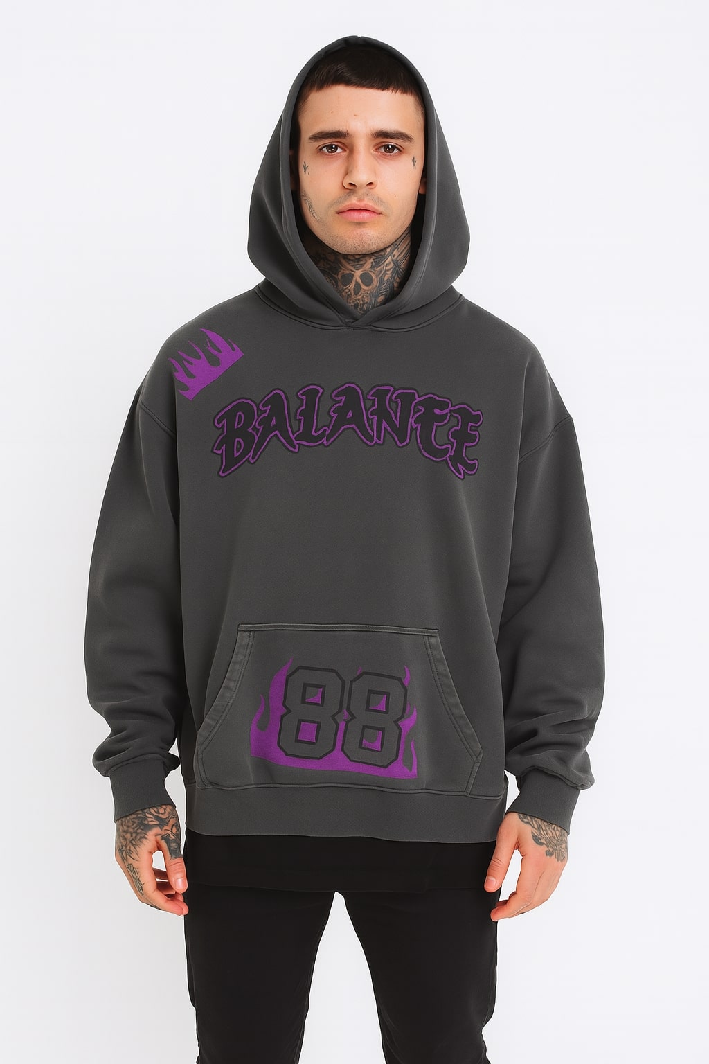 Dark Flame ‘88 BALANCE’ Streetwear Hoodie