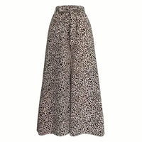 Leopard Print Wide-Leg Palazzo Trousers