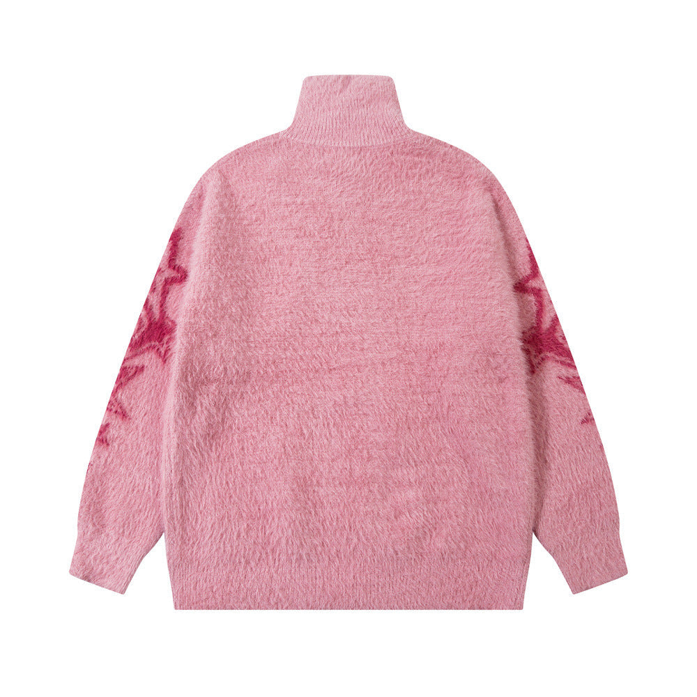 Anime Jacquard Knitted Cardigan