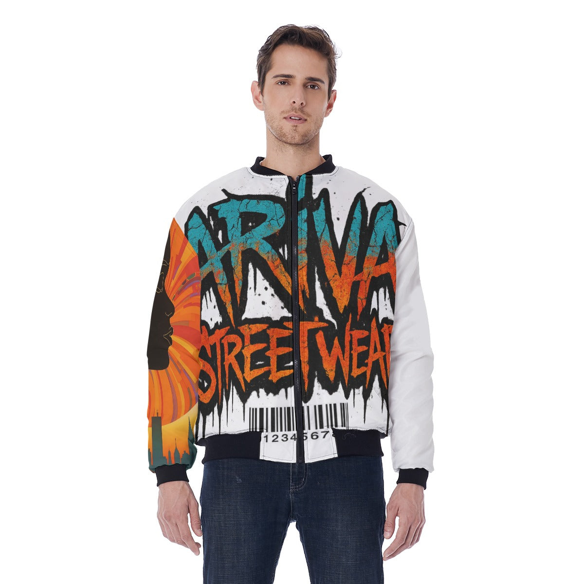 ARIVA Graffiti Streetwear Bomber Jacket