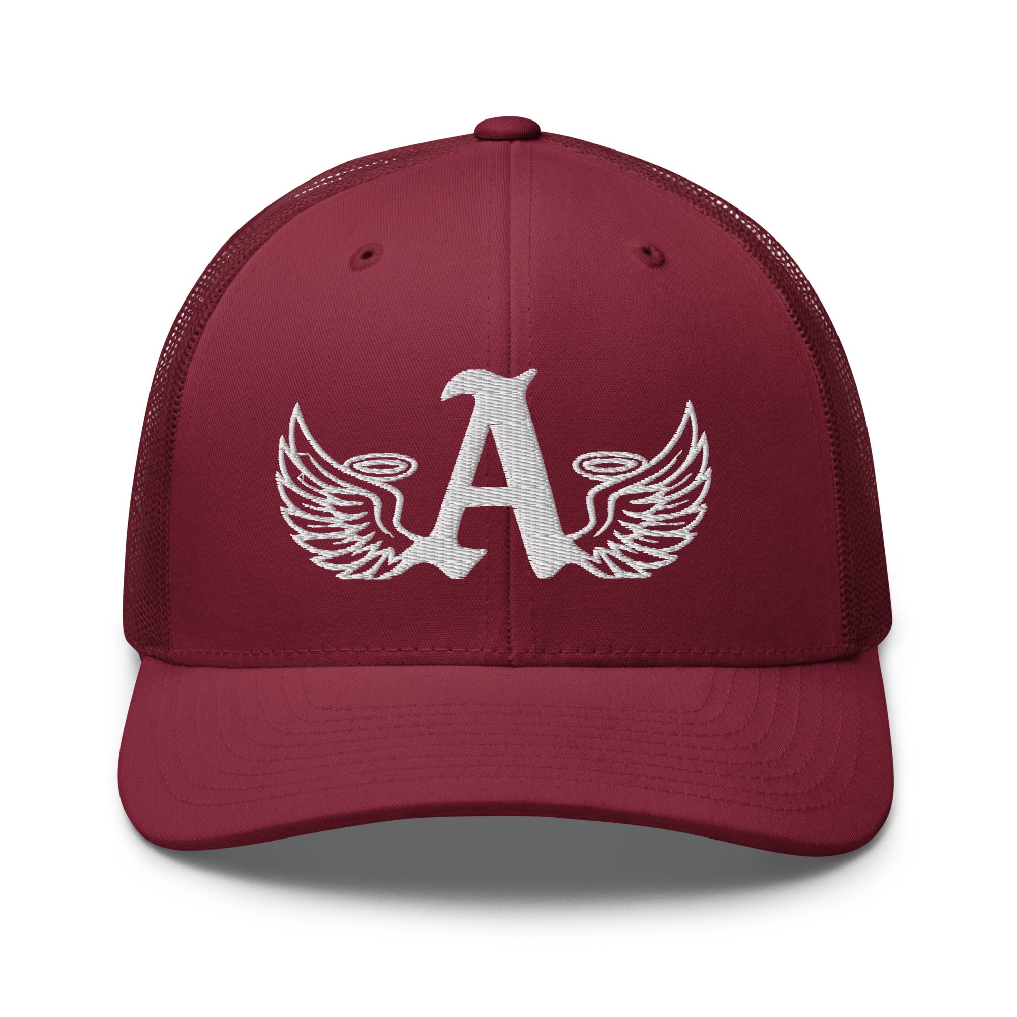 Ariva Streetwear “Winged A” Trucker Cap – Cranberry Edition