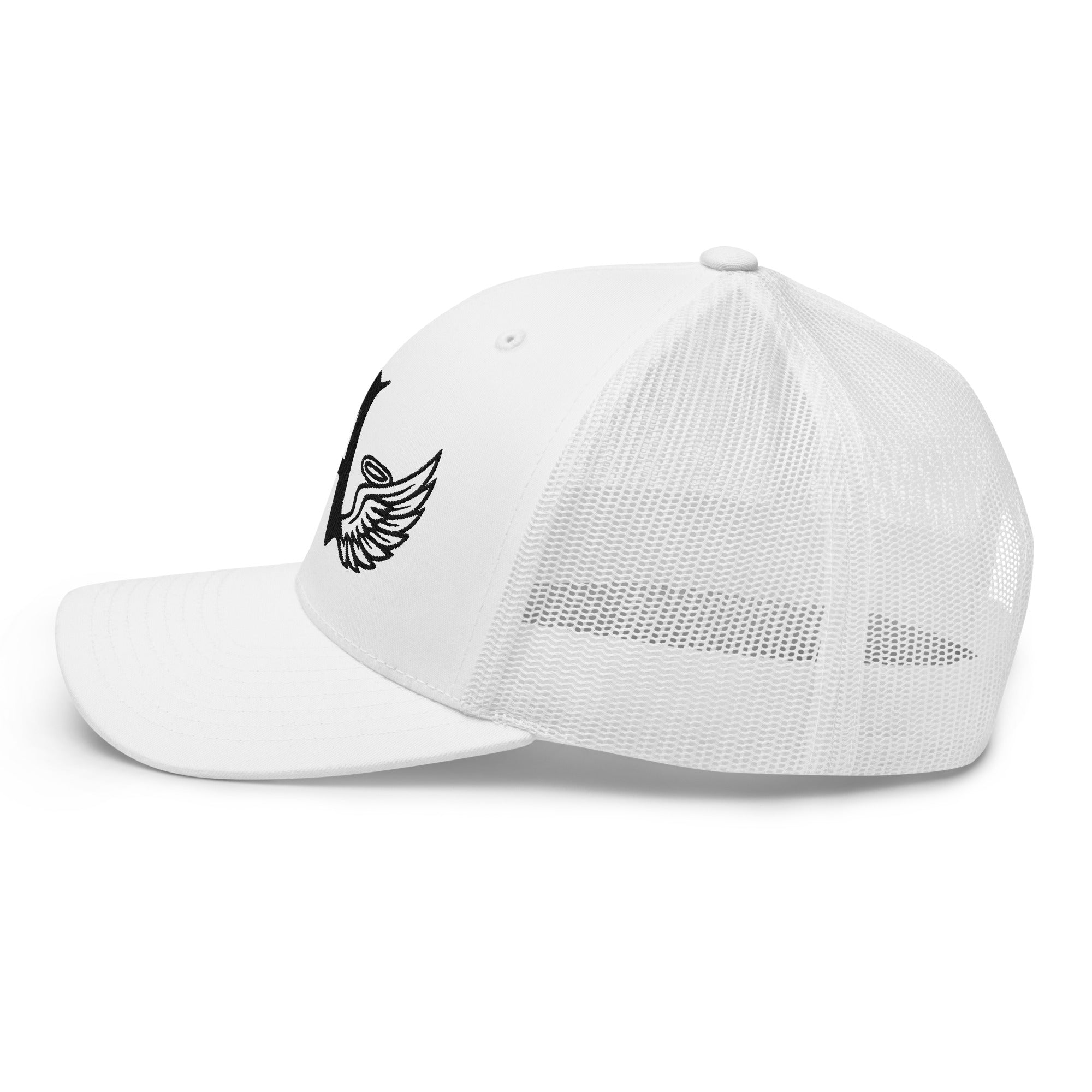 Ariva Streetwear “Winged A” Trucker Cap – Snow White