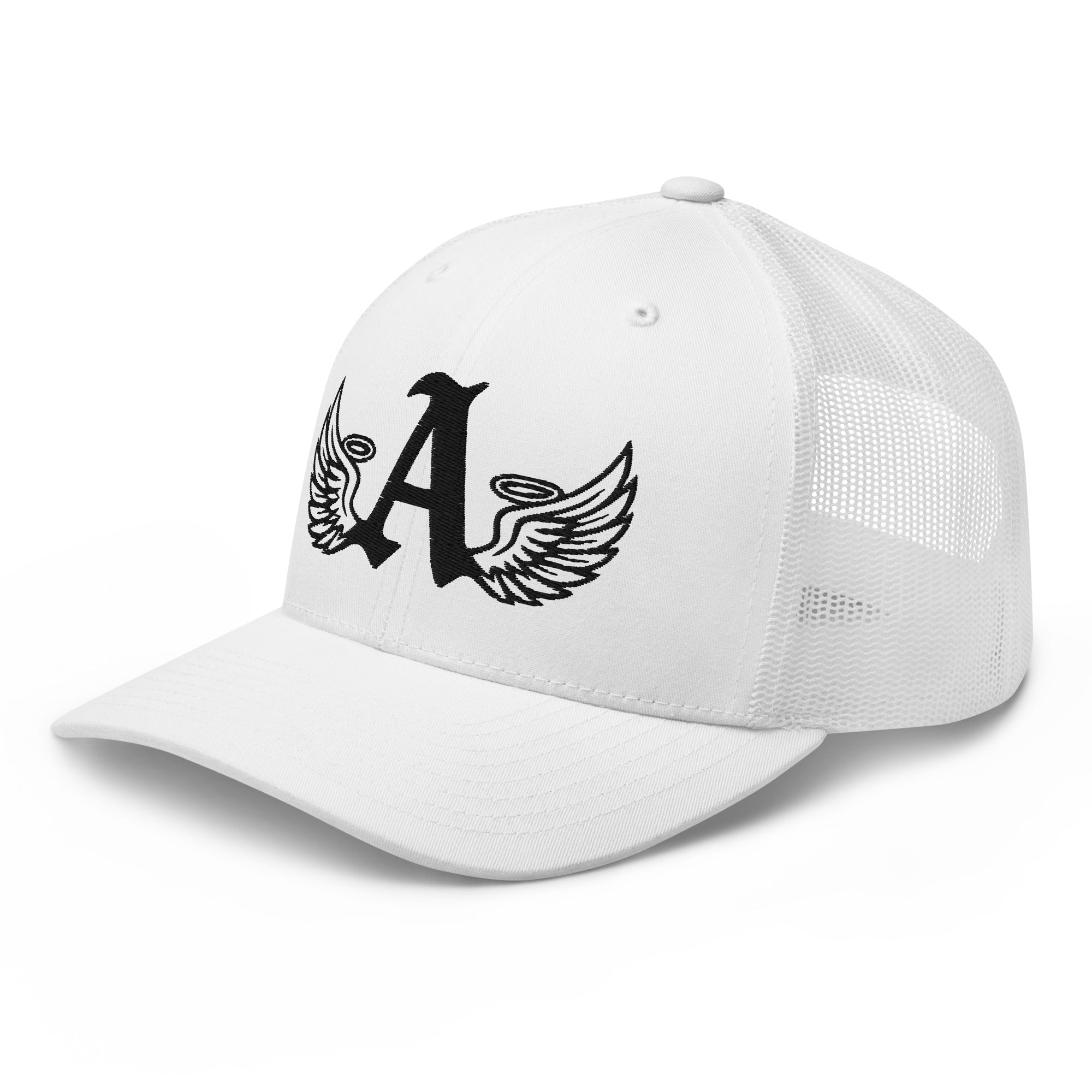 Ariva Streetwear “Winged A” Trucker Cap – Snow White