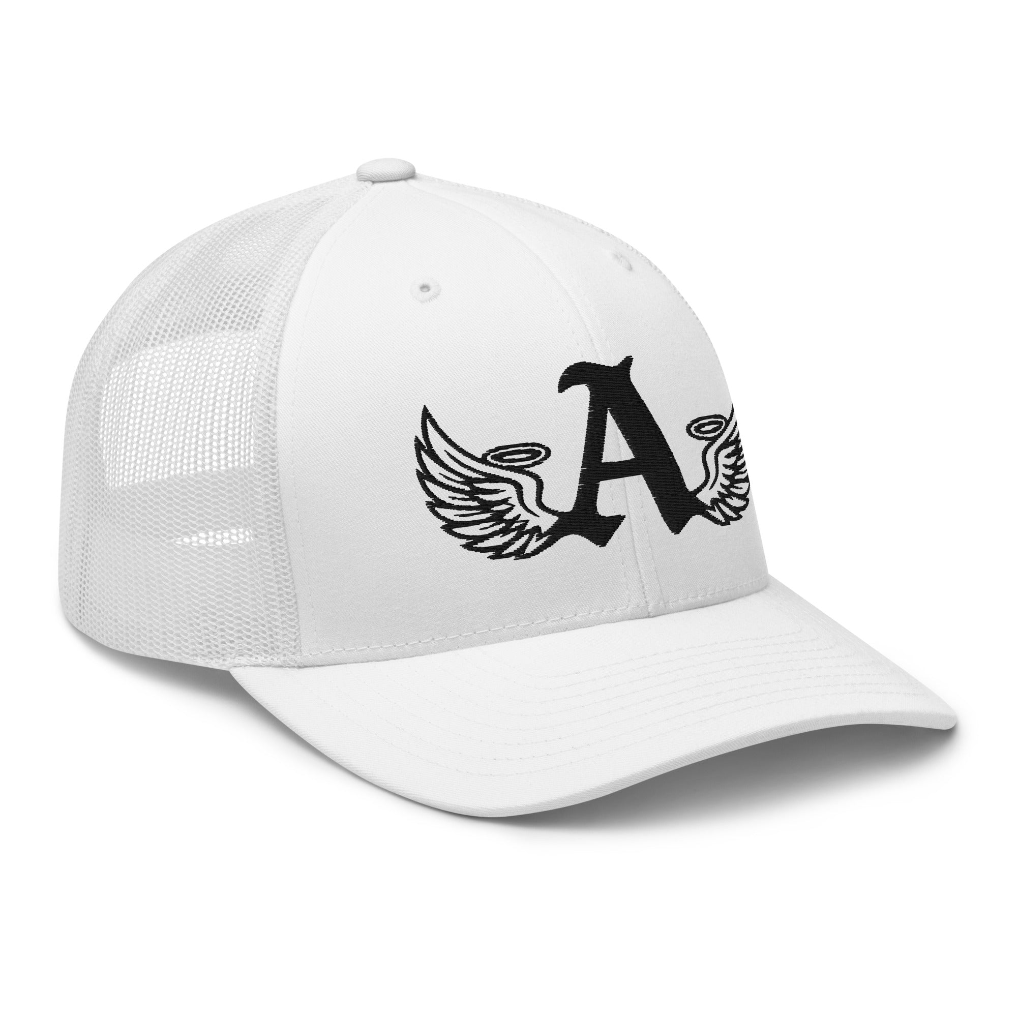 Ariva Streetwear “Winged A” Trucker Cap – Snow White