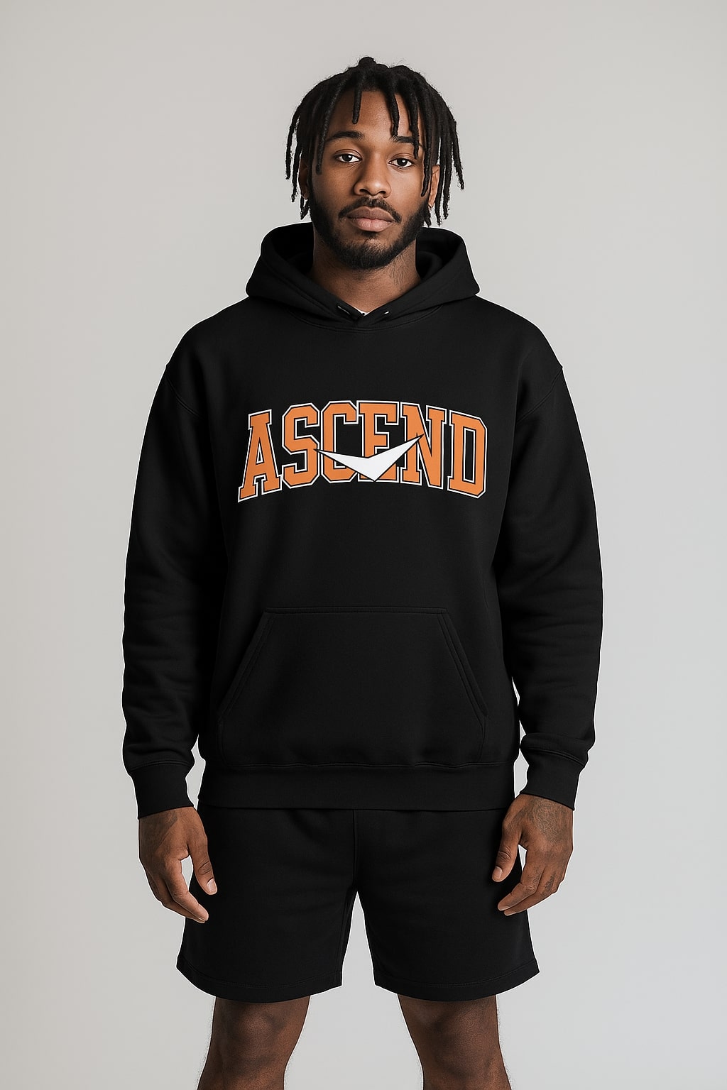 ASCEND Bold Graphic Hoodie - Black