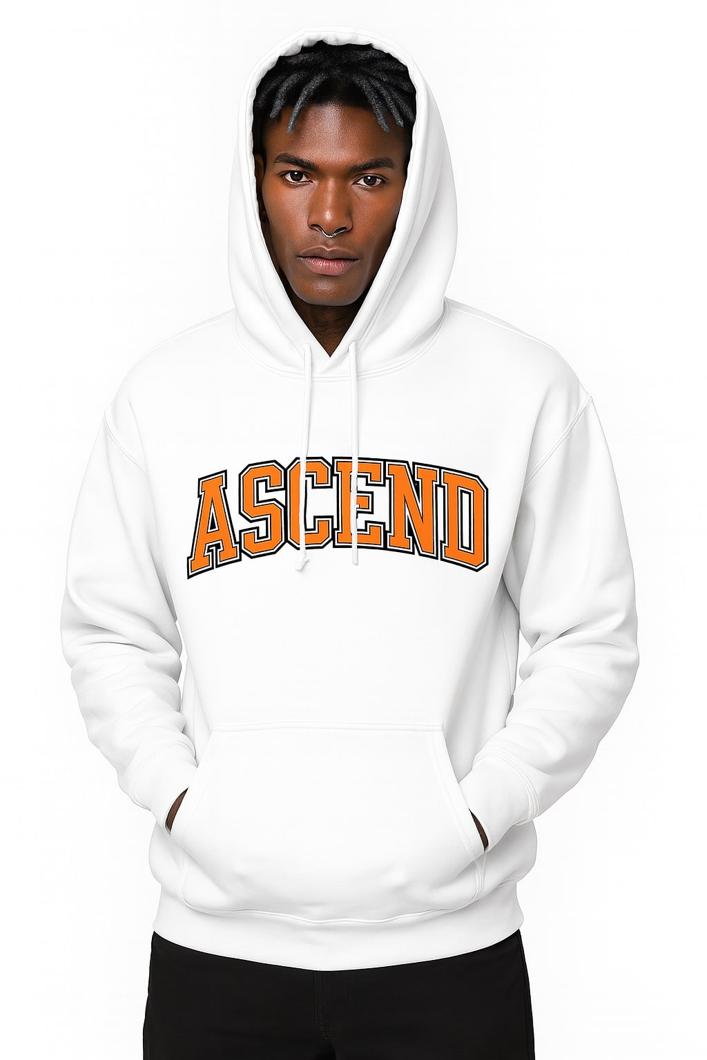 ASCEND Bold Graphic Hoodie - White