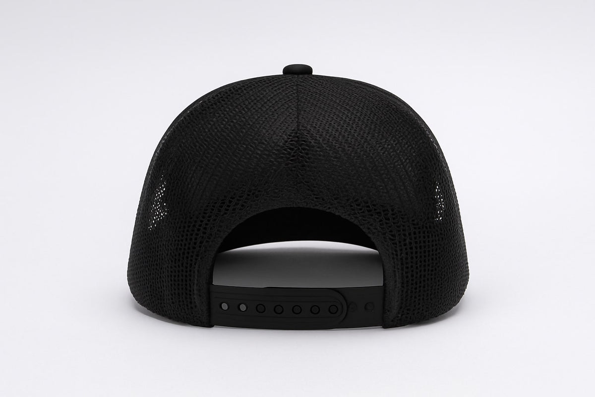 Authentic Apparel Trucker Hat – Black Mesh - Black / One Size