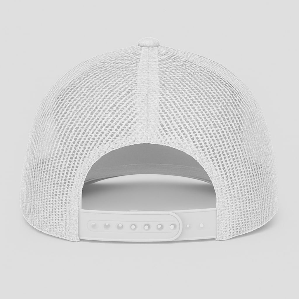 Authentic Apparel Trucker Hat – White Mesh - white / One Size