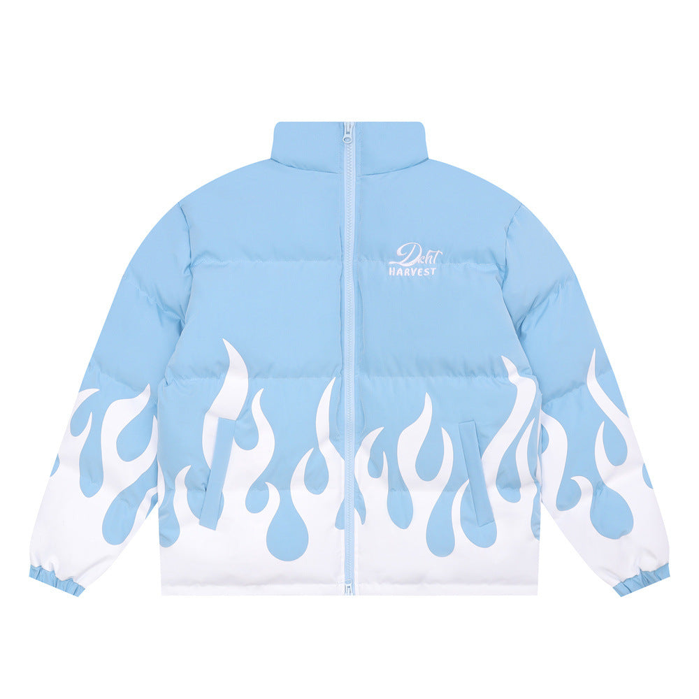 BLACK FLAME PUFFER JACKET