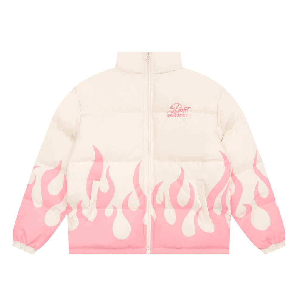 BLACK FLAME PUFFER JACKET