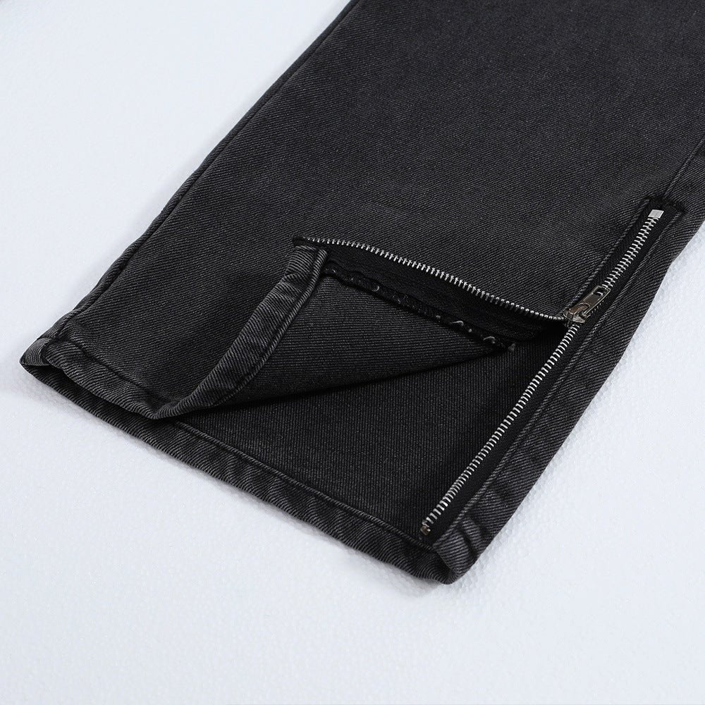 Black Wide Leg Streetwear Jeans