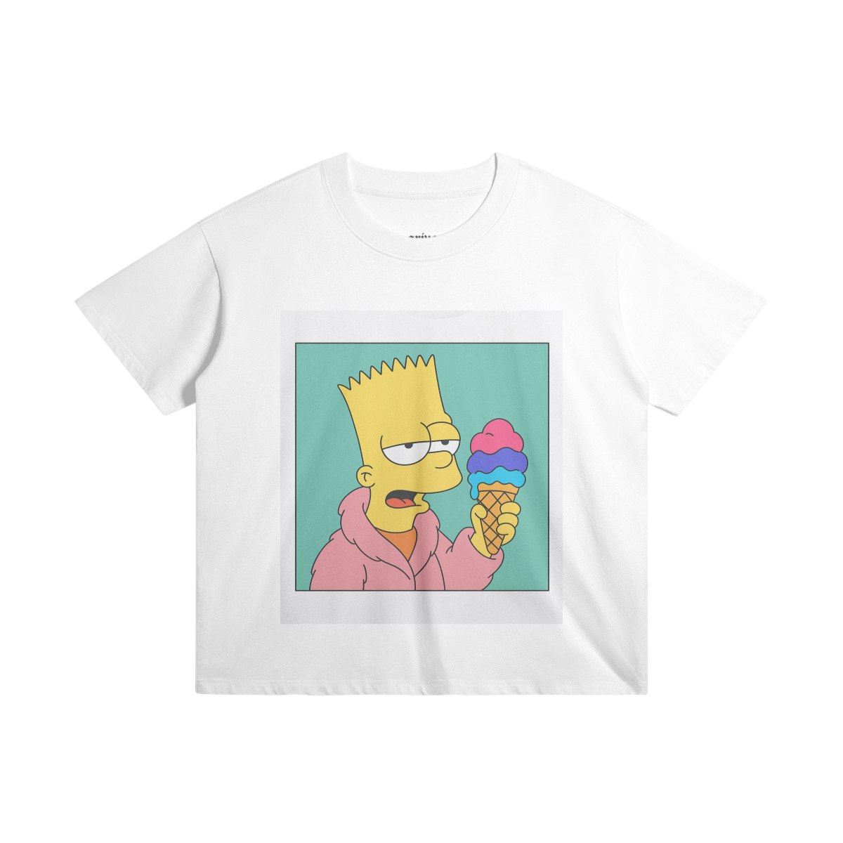 Chill Vibes Cartoon Tee - White
