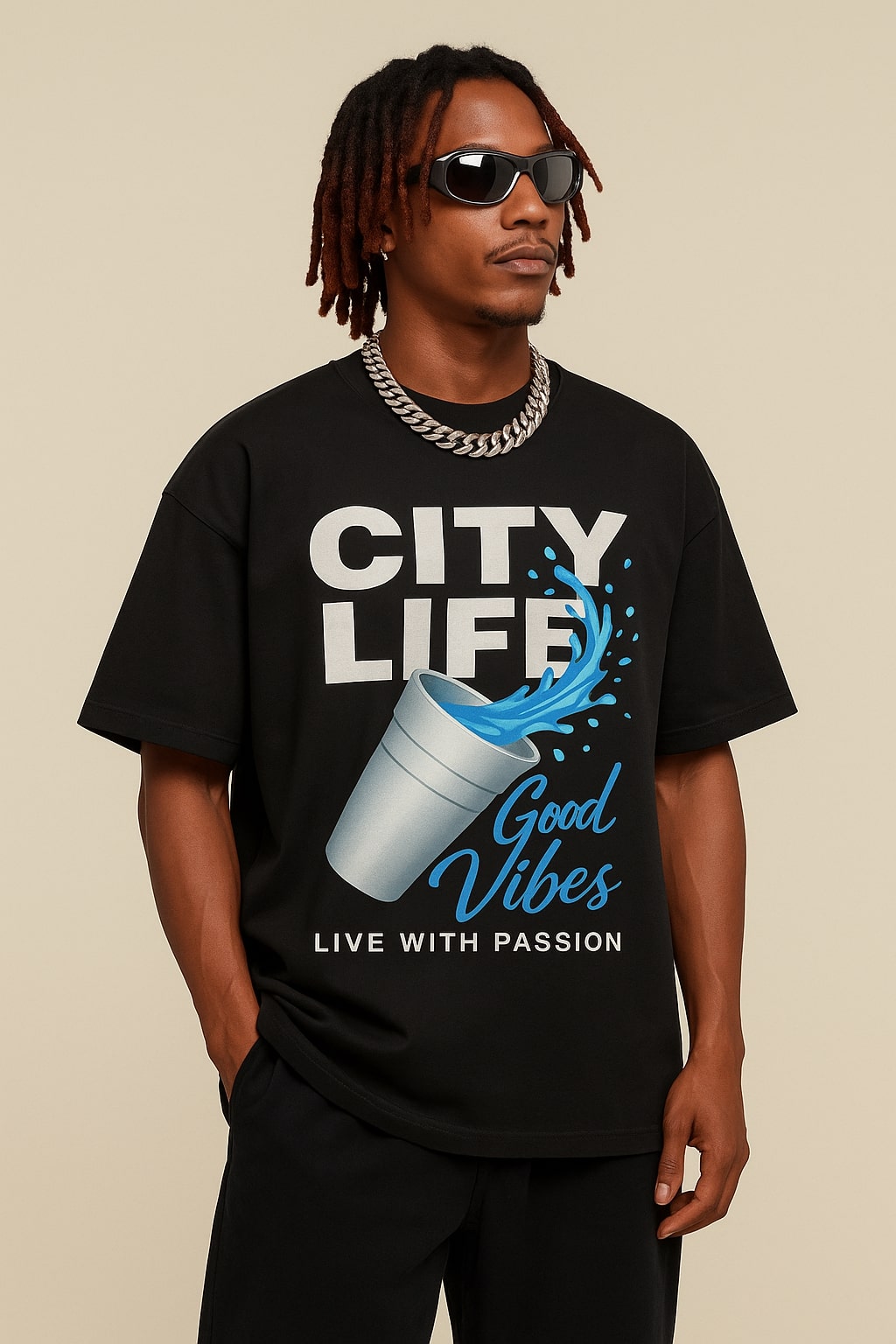City Life Graphic Boxy Tshirt