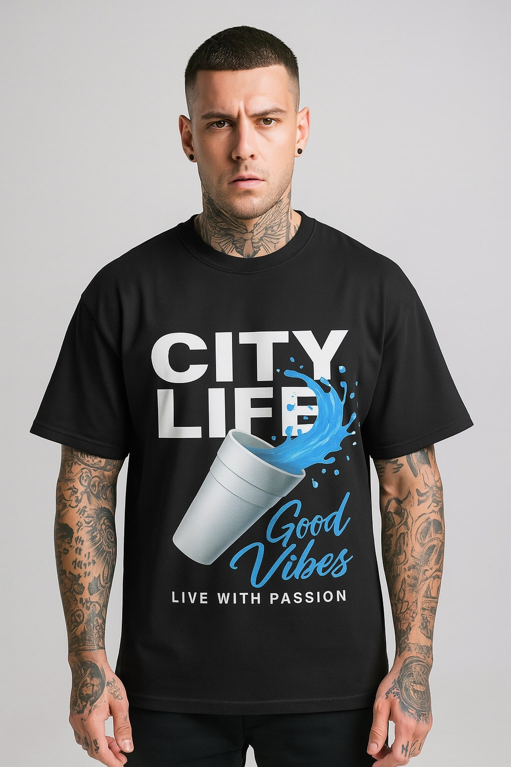 City Life Graphic Boxy Tshirt