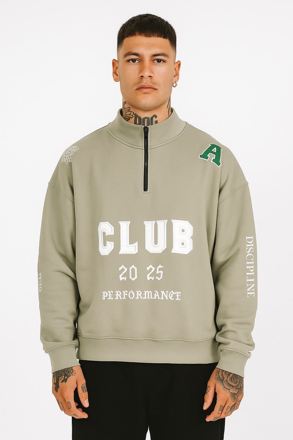 CLUB 2025 Performance Zip Sweatshirt - Beige