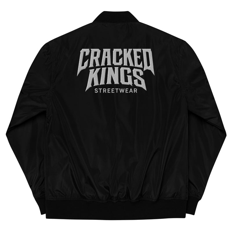 Cracked Kings Premium Bomber Jacket – Black Edition