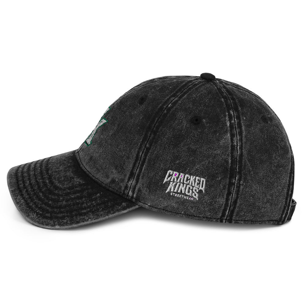 Cracked Kings Vintage CK Monogram Cap - BLACK