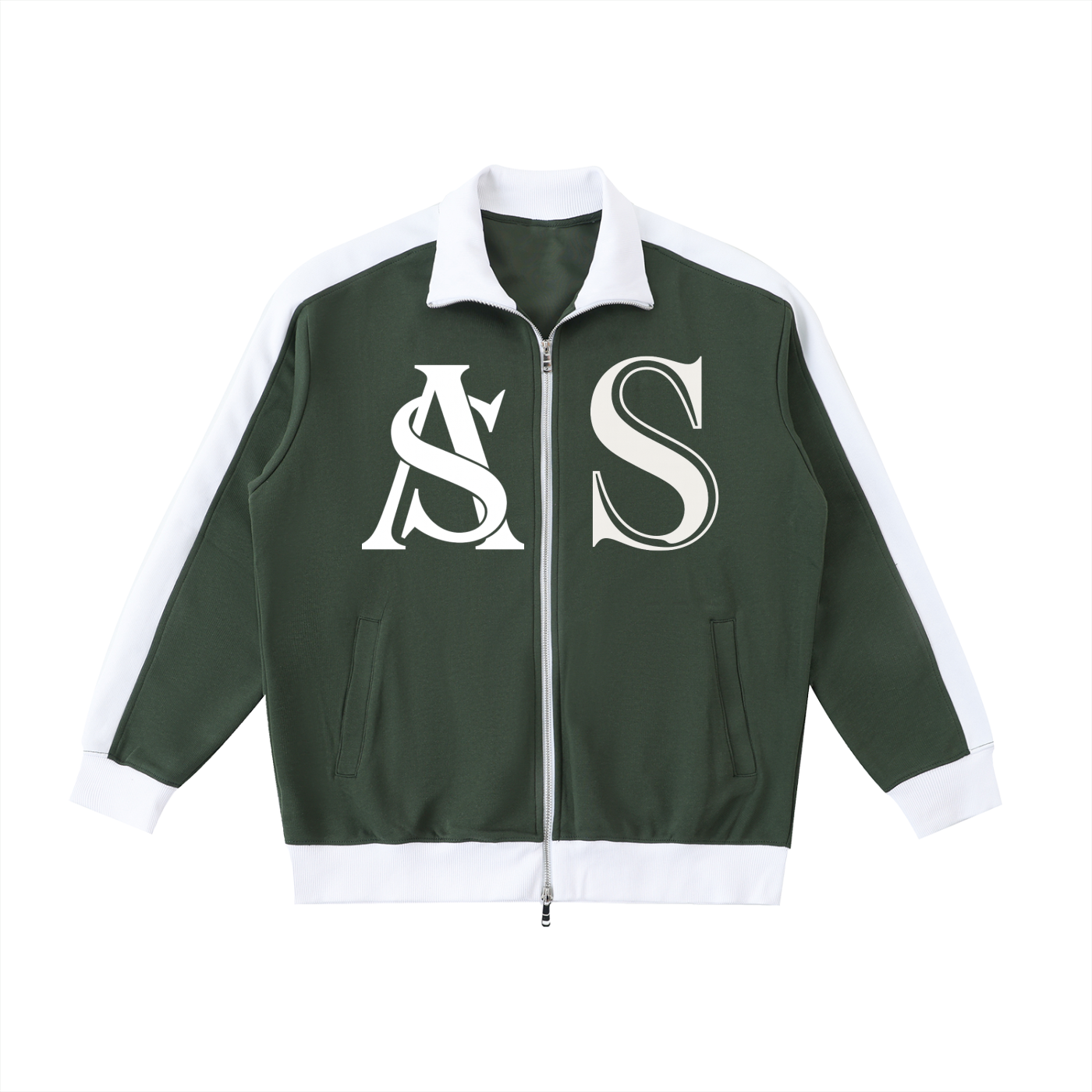 Ariva Streetwear “AS Legacy” Monogram Track Jacket - GREEN