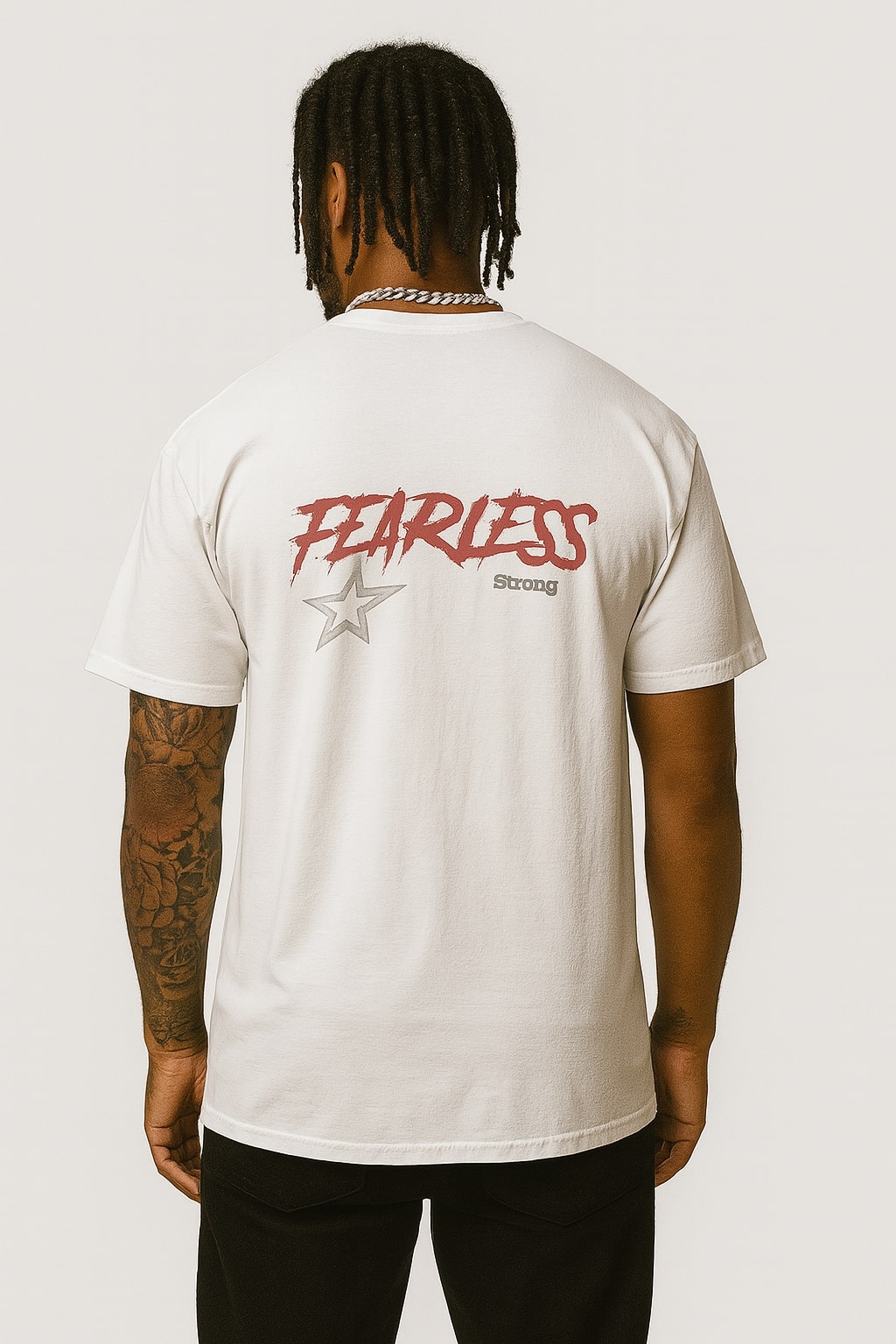Fearless Los Angeles Oversized Streetwear Graphic T-Shirt - White