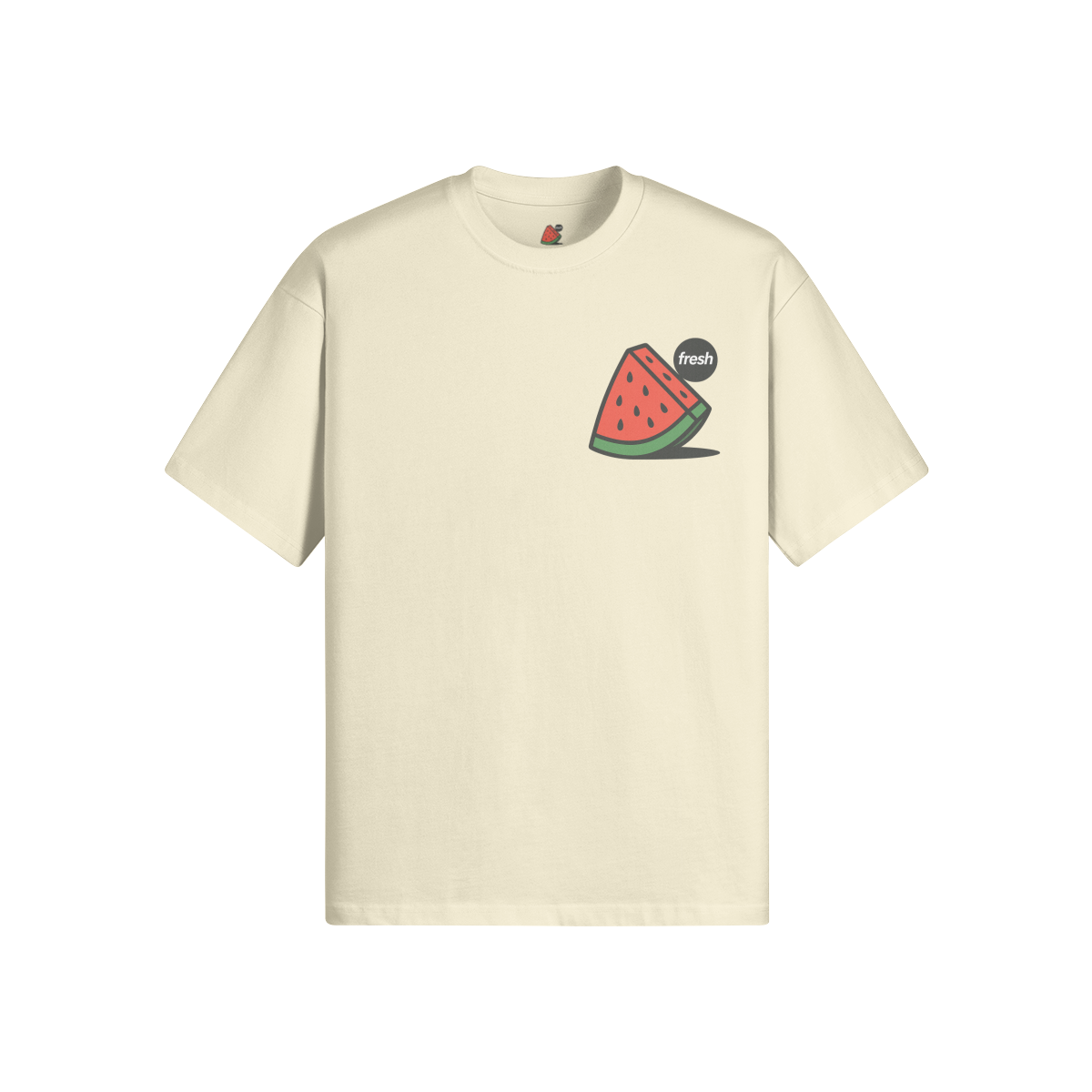 Fresh Watermelon Slice Cream Graphic Tee