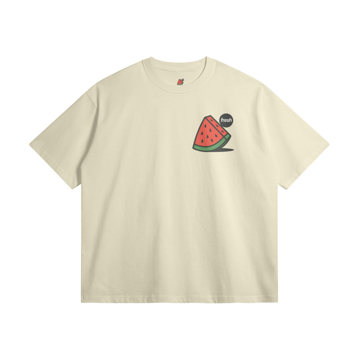 Fresh Watermelon Slice Cream Graphic Tee