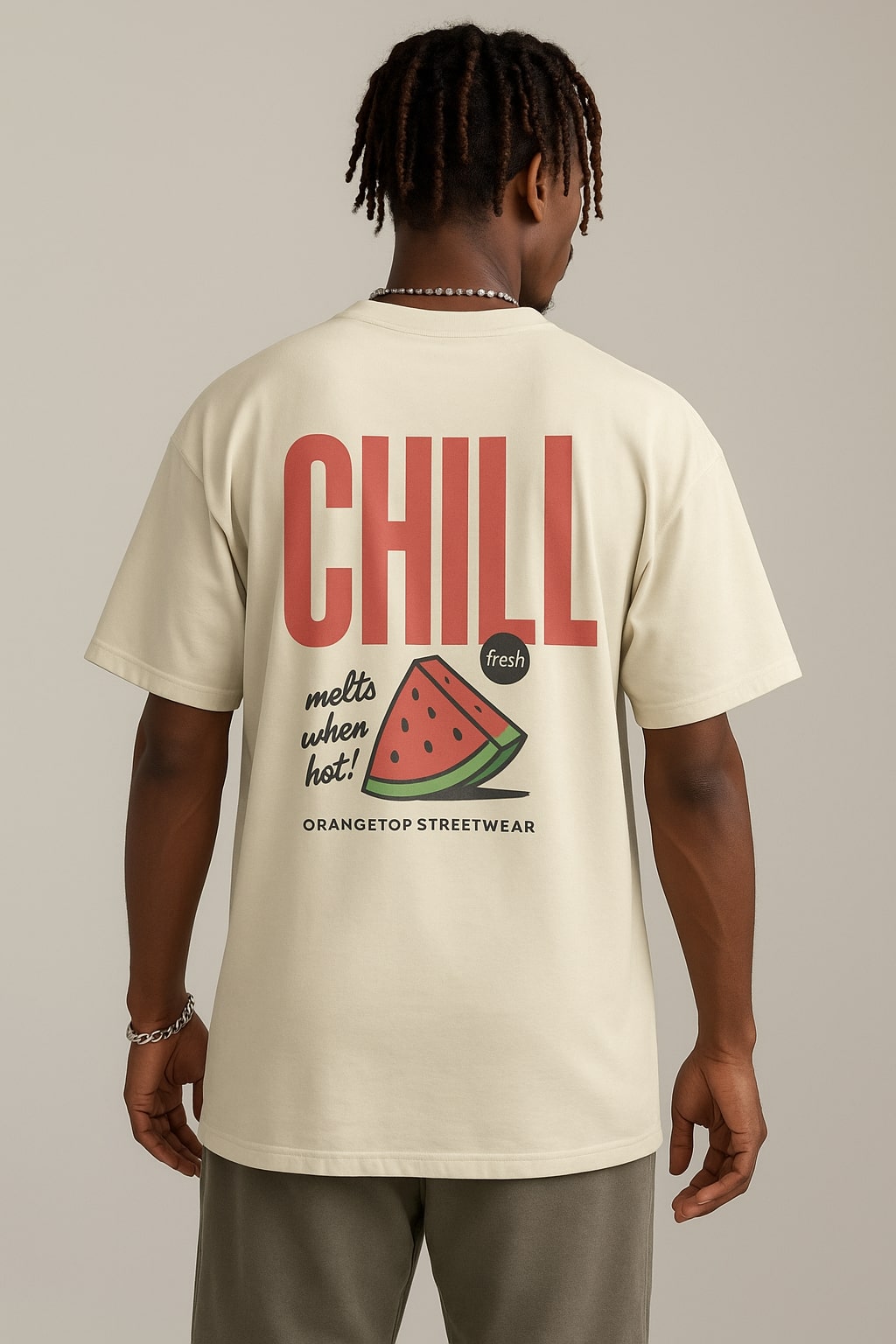 Fresh Watermelon Slice Cream Graphic Tee