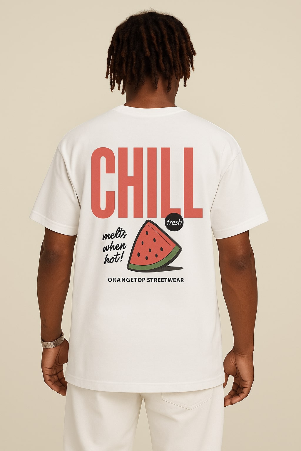 Fresh Watermelon Slice White Graphic Tee