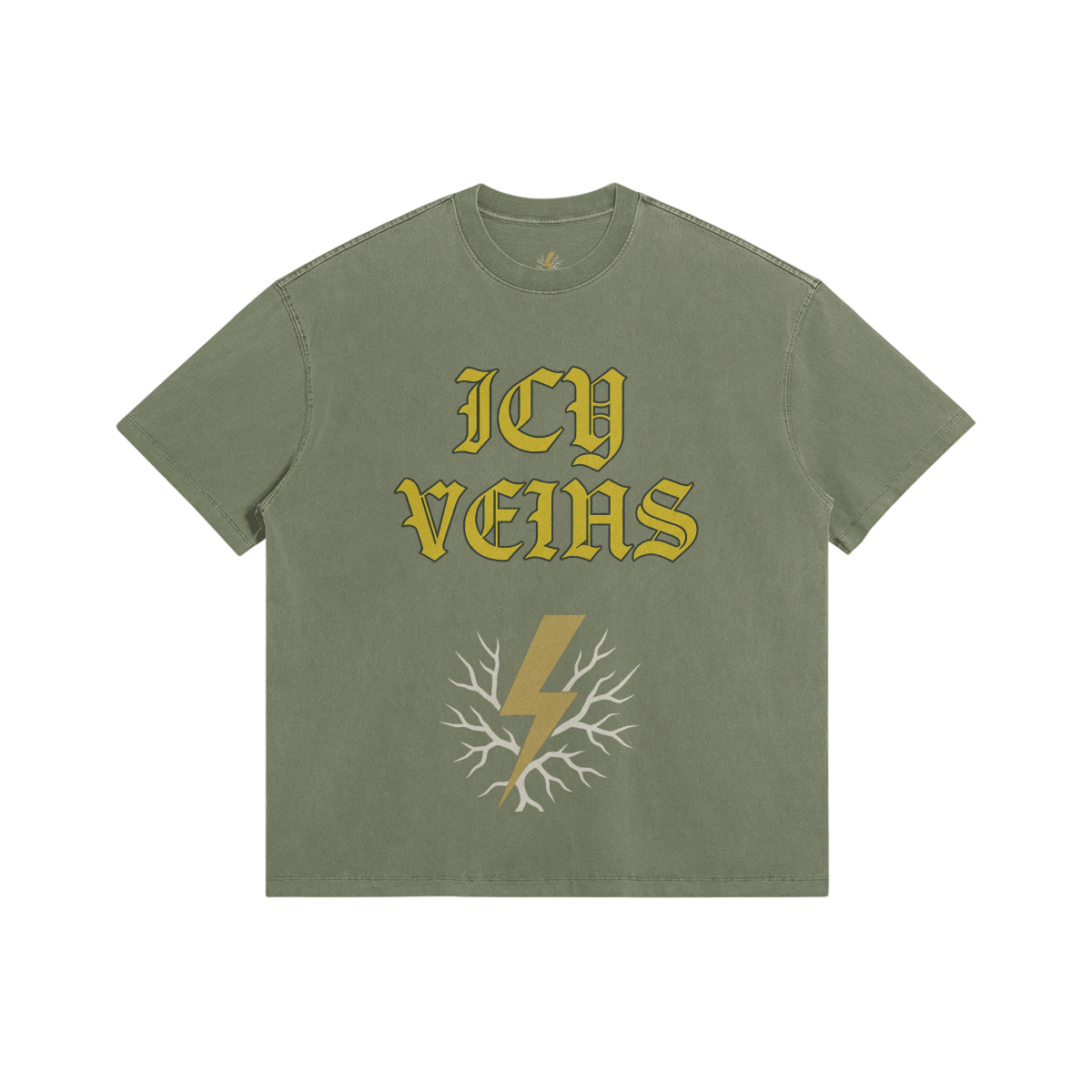 Icy Veins Graphic Tee - Olive Green
