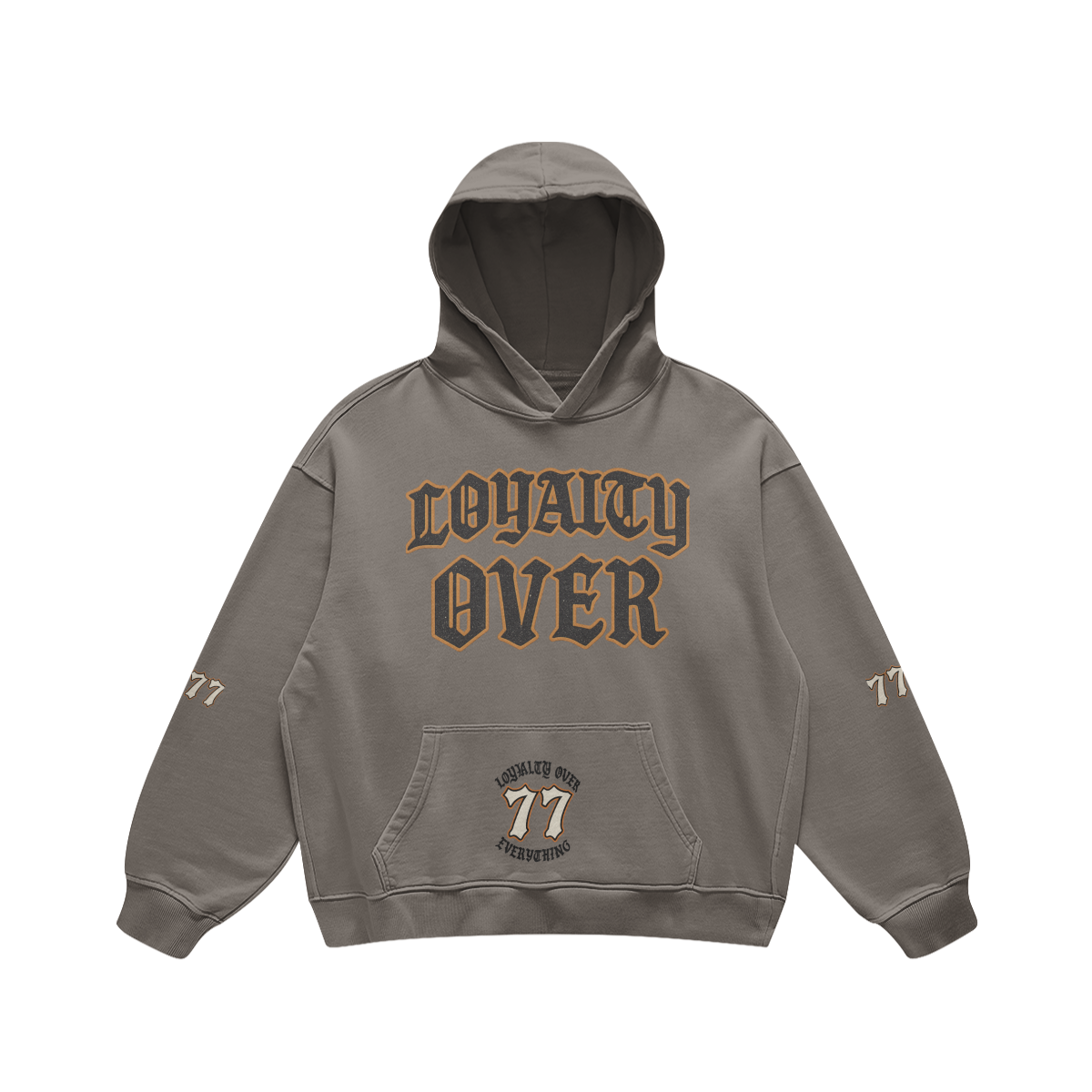 LOYALTY OVER Pullover Hoodies Oversized