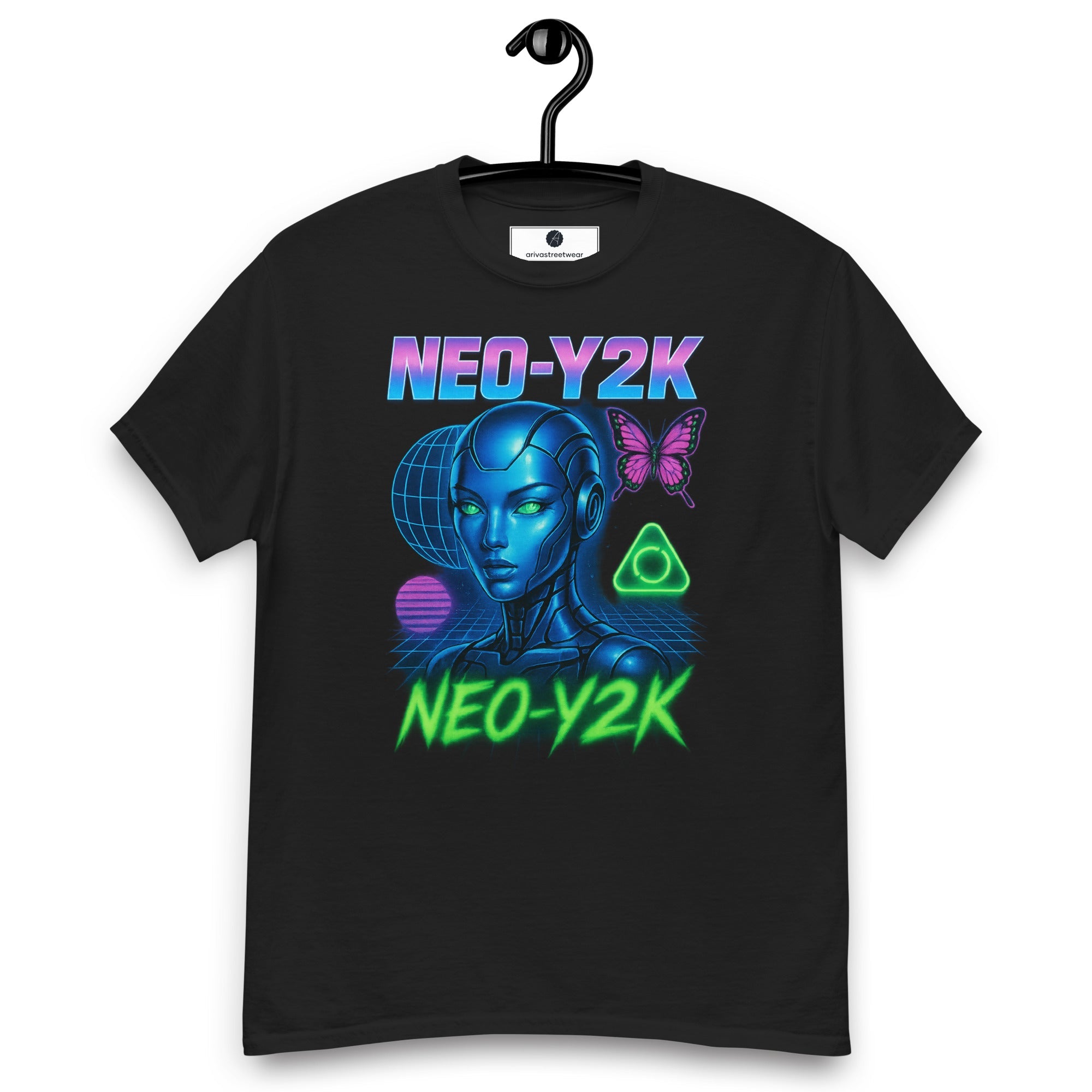 Neo-Y2K Cybercore Tee - Black