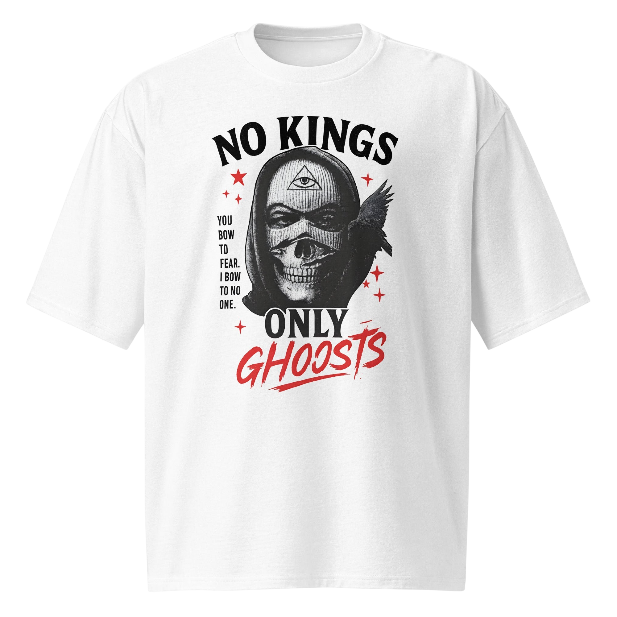No Kings Only Ghosts White Graphic Tee