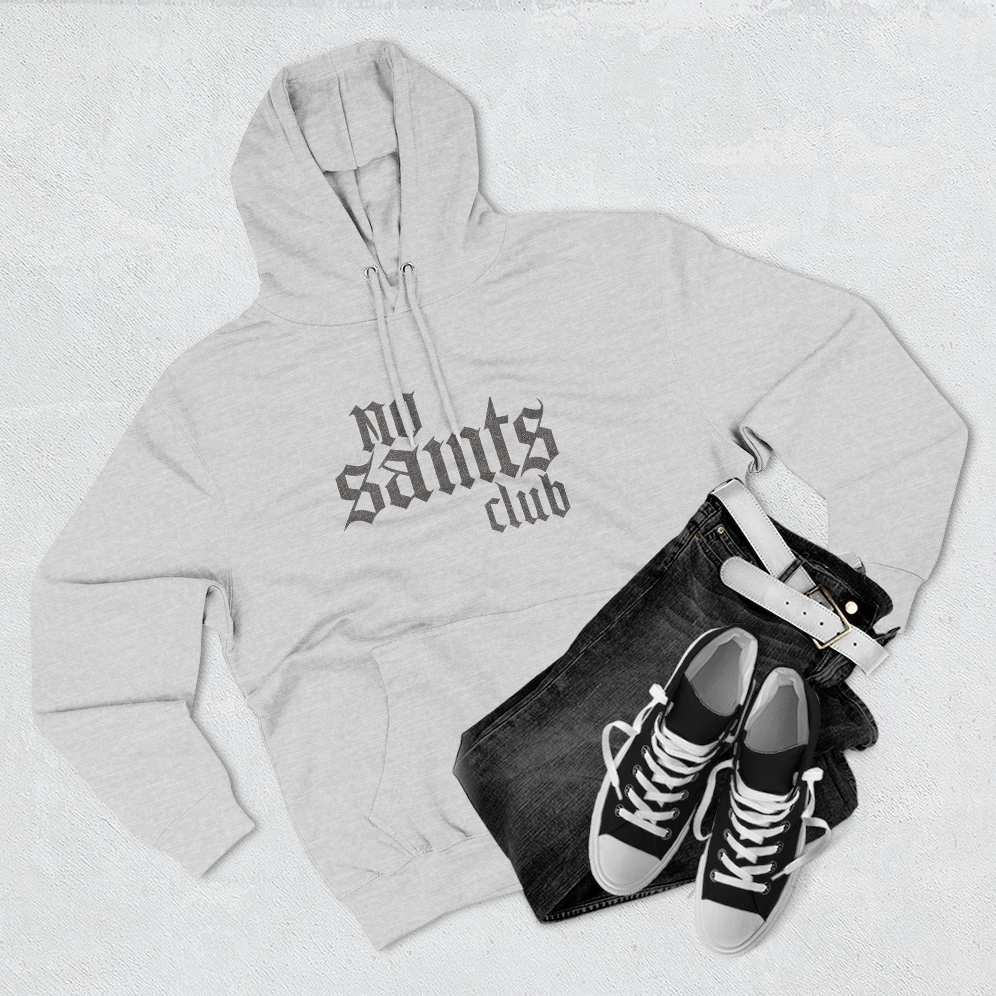 No Saints Club Fleece Hoodie - Heather Gray