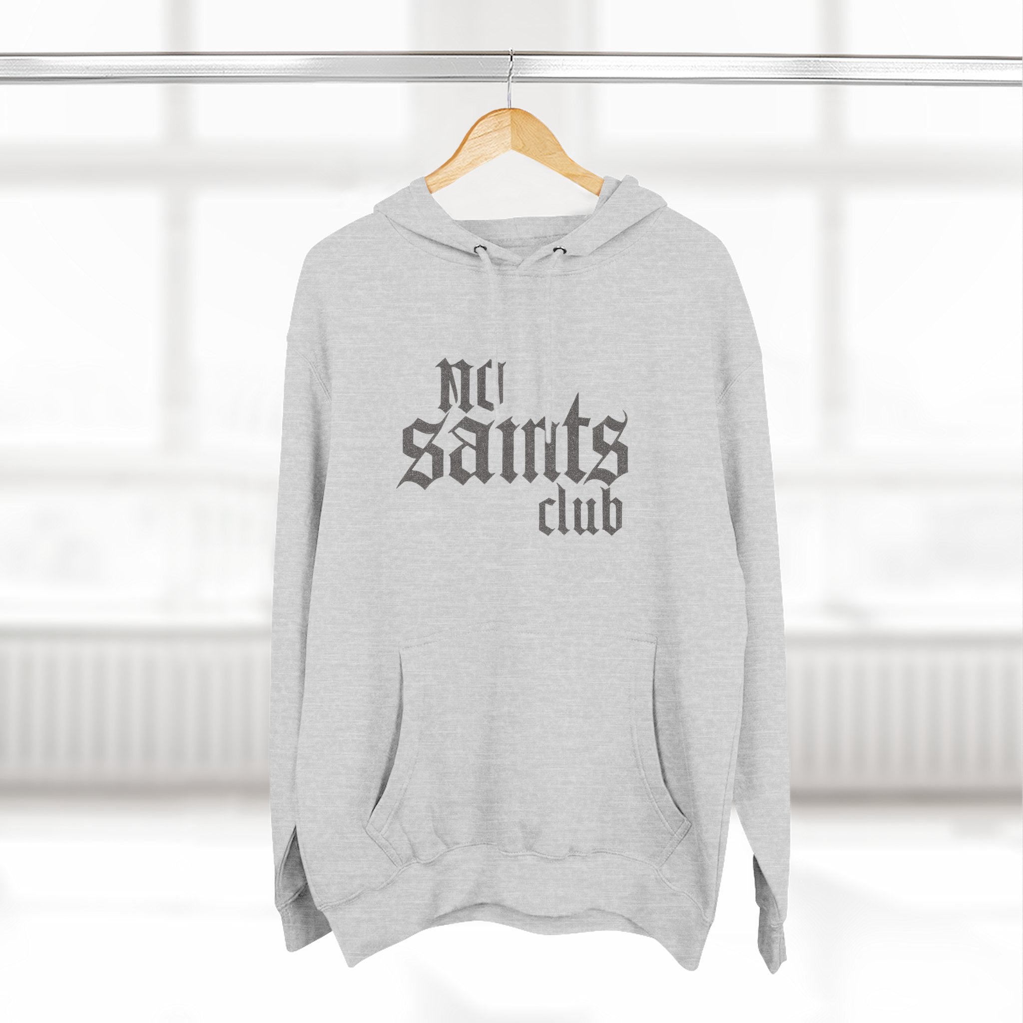 No Saints Club Fleece Hoodie - Heather Gray
