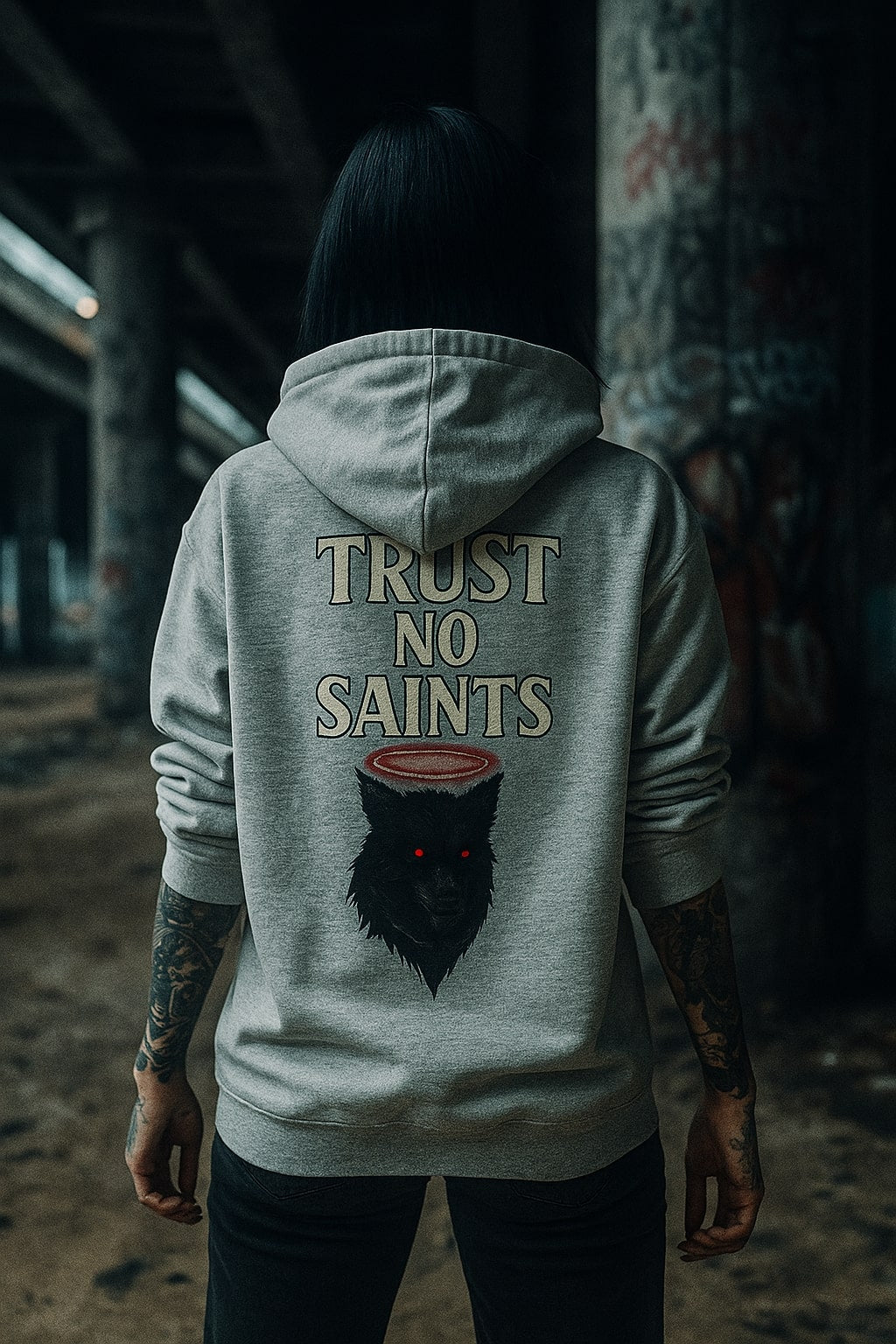 No Saints Club Fleece Hoodie - Heather Gray