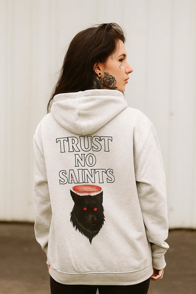 No Saints Club Fleece Hoodie - Light Heather Gray – hover