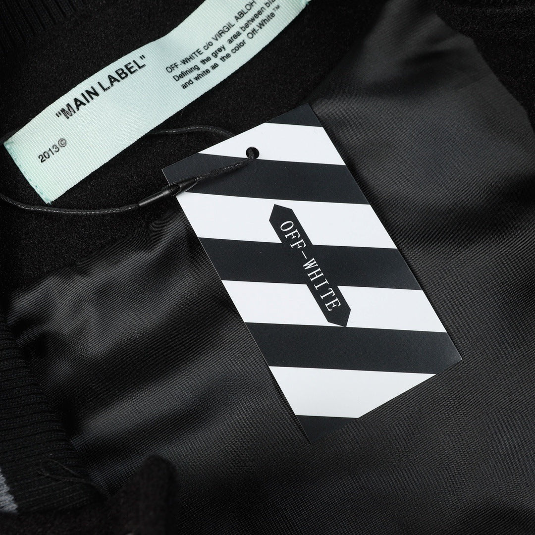 Off-White Black & White Moon Varsity Jacket