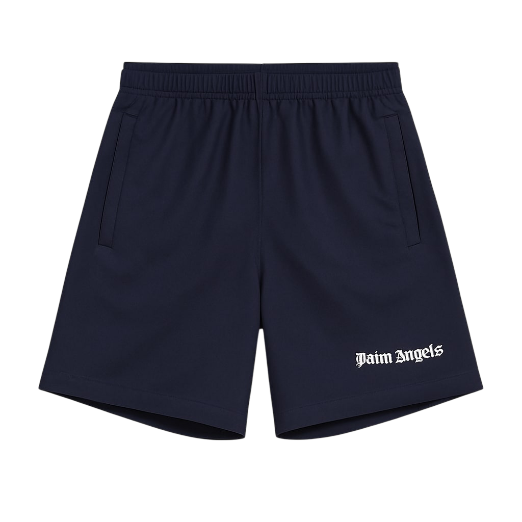 Palm Angels LOGO SHORTS - NAVY BLUE