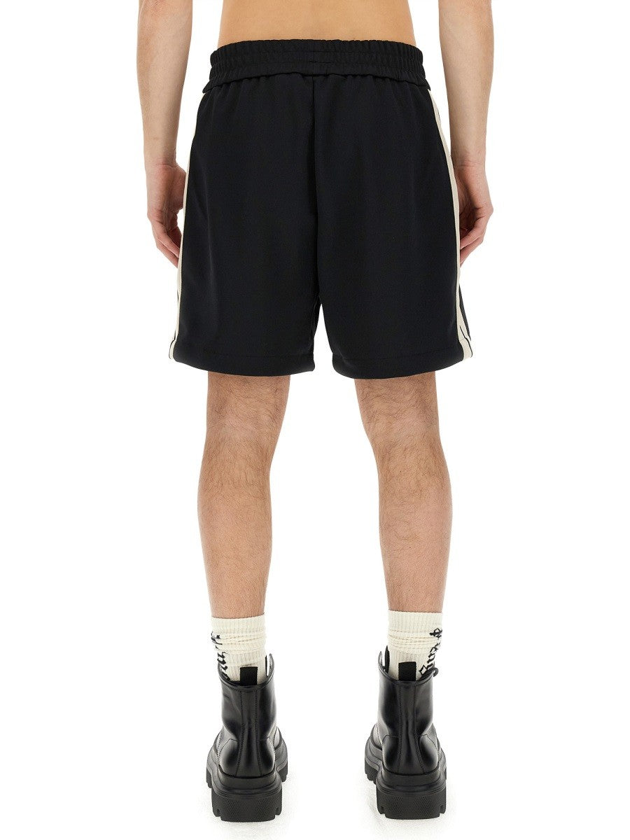 Palm Angels MONOGRAM BERMUDA SHORTS - Black / M