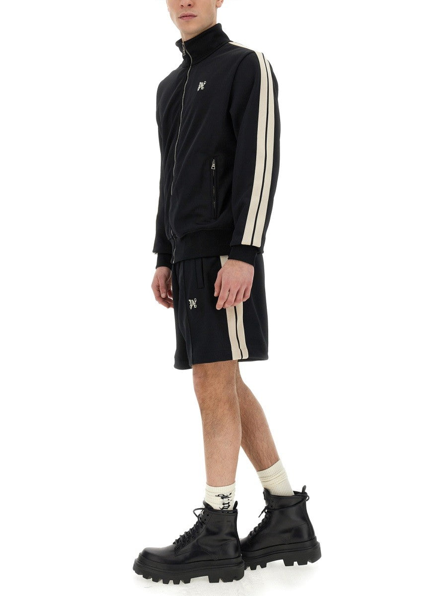Palm Angels MONOGRAM BERMUDA SHORTS - Black / M