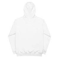 White hooded sweatshirt from Premium Eco Essential Hoodie collection