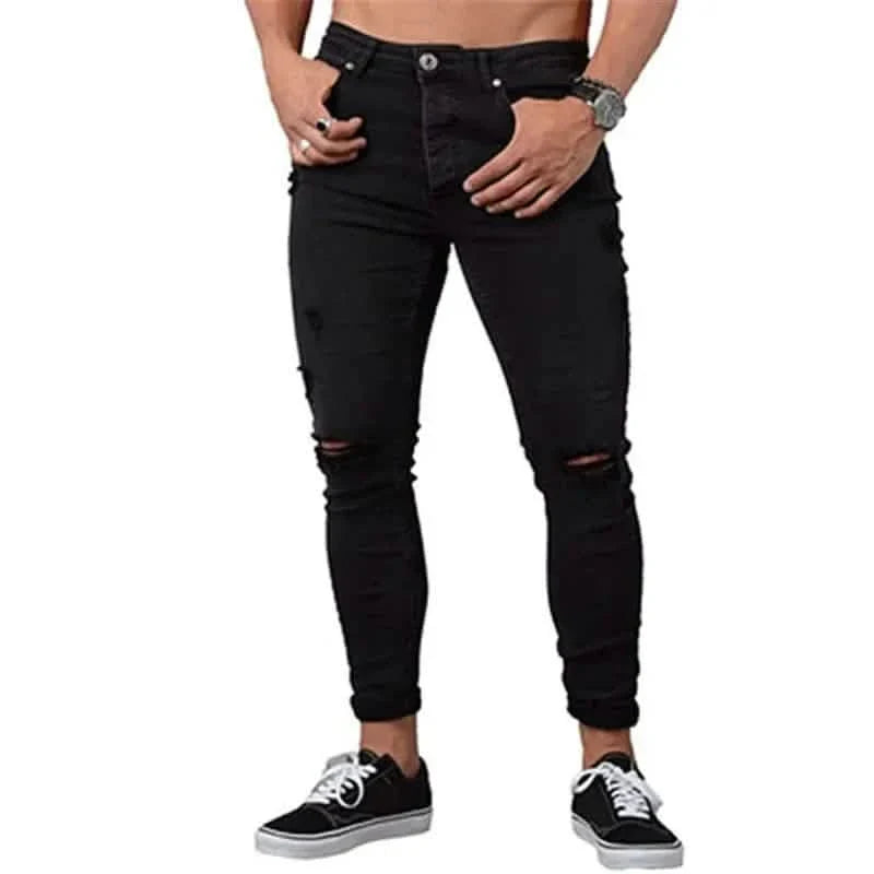 Premium Men’s Blue Skinny Stretch Jeans - black / M - Men’s Jeans
