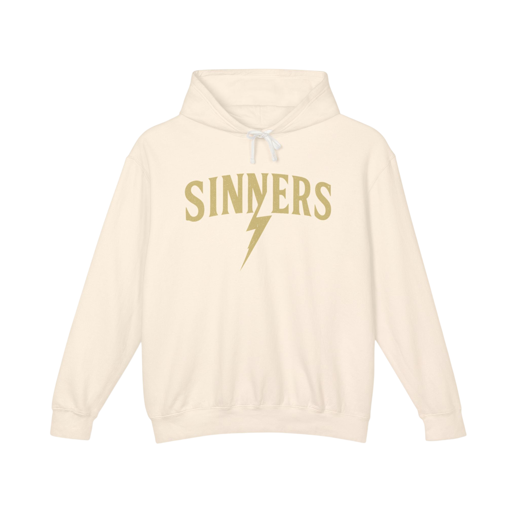 No Saints Club Sinners Lightning Bolt Cream Hoodie