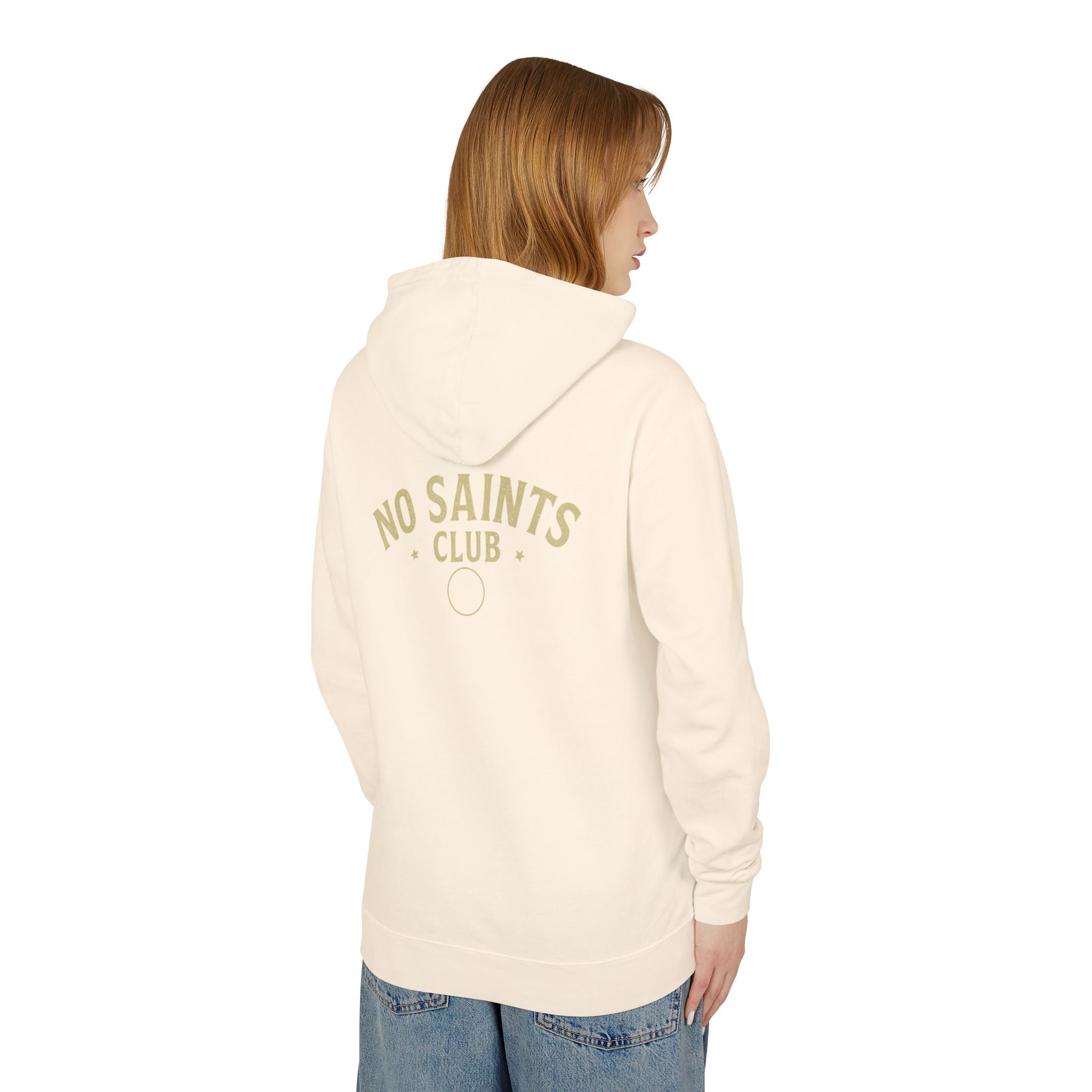 No Saints Club Sinners Lightning Bolt Cream Hoodie