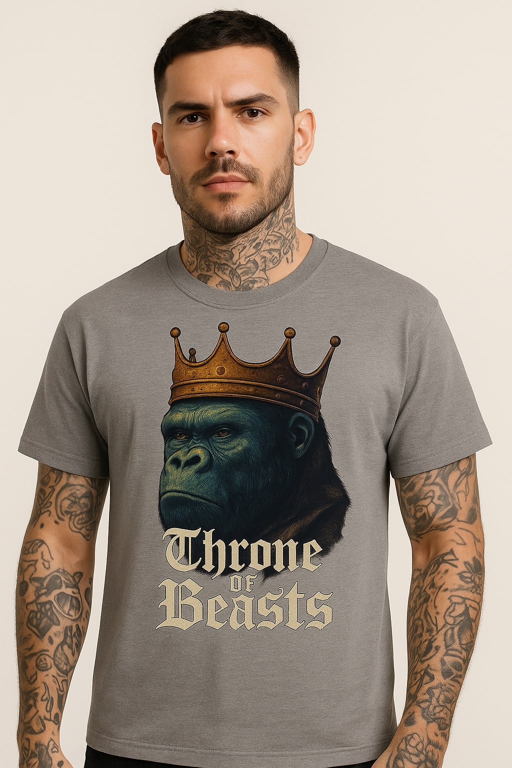 Throne of Beasts: King Ape Crown Tee