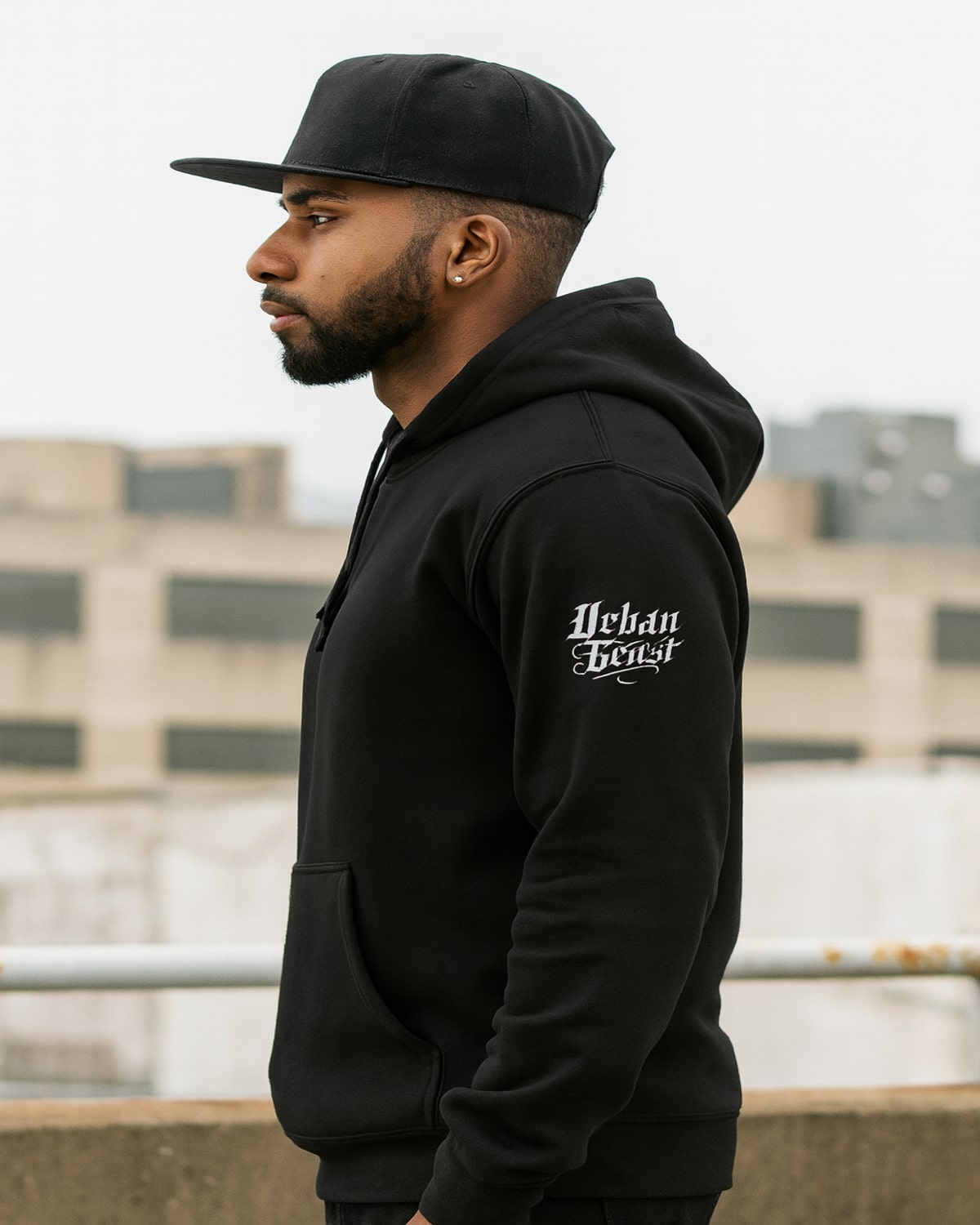 Urban Beast Black Premium Pullover Hoodie