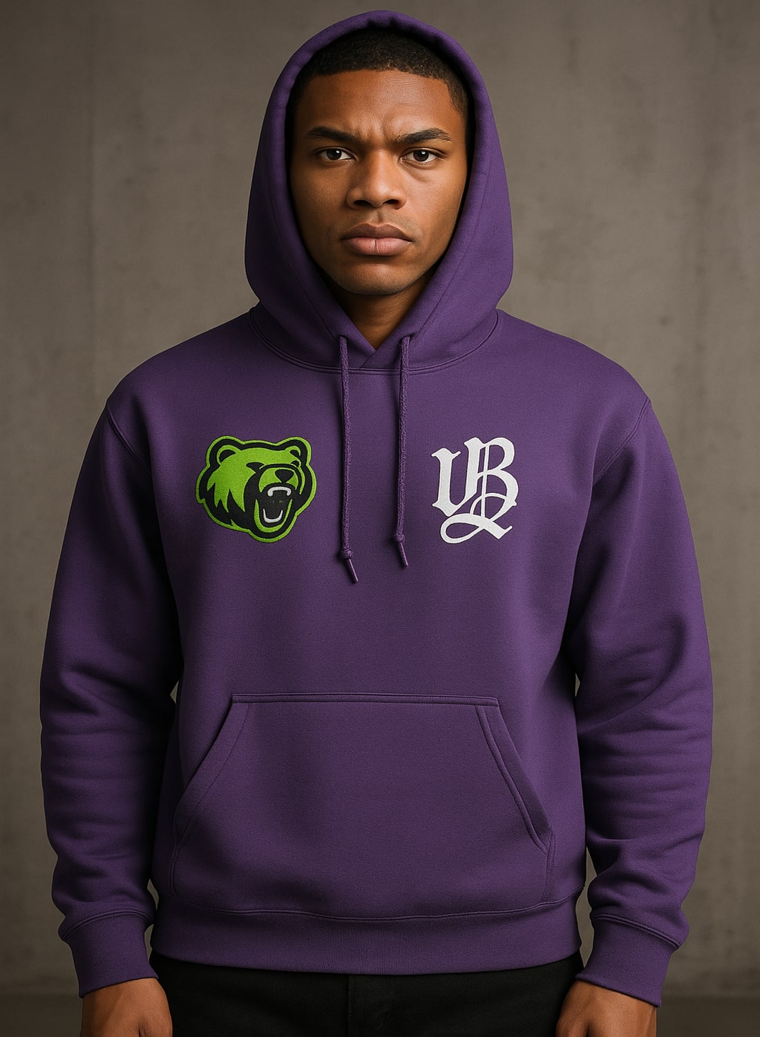 Urban Beast Core Fleece Pullover Hoodie - Purple