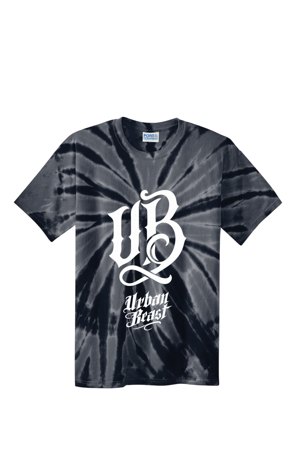 Urban Beast Graphic Tie-Dye Tee - Black