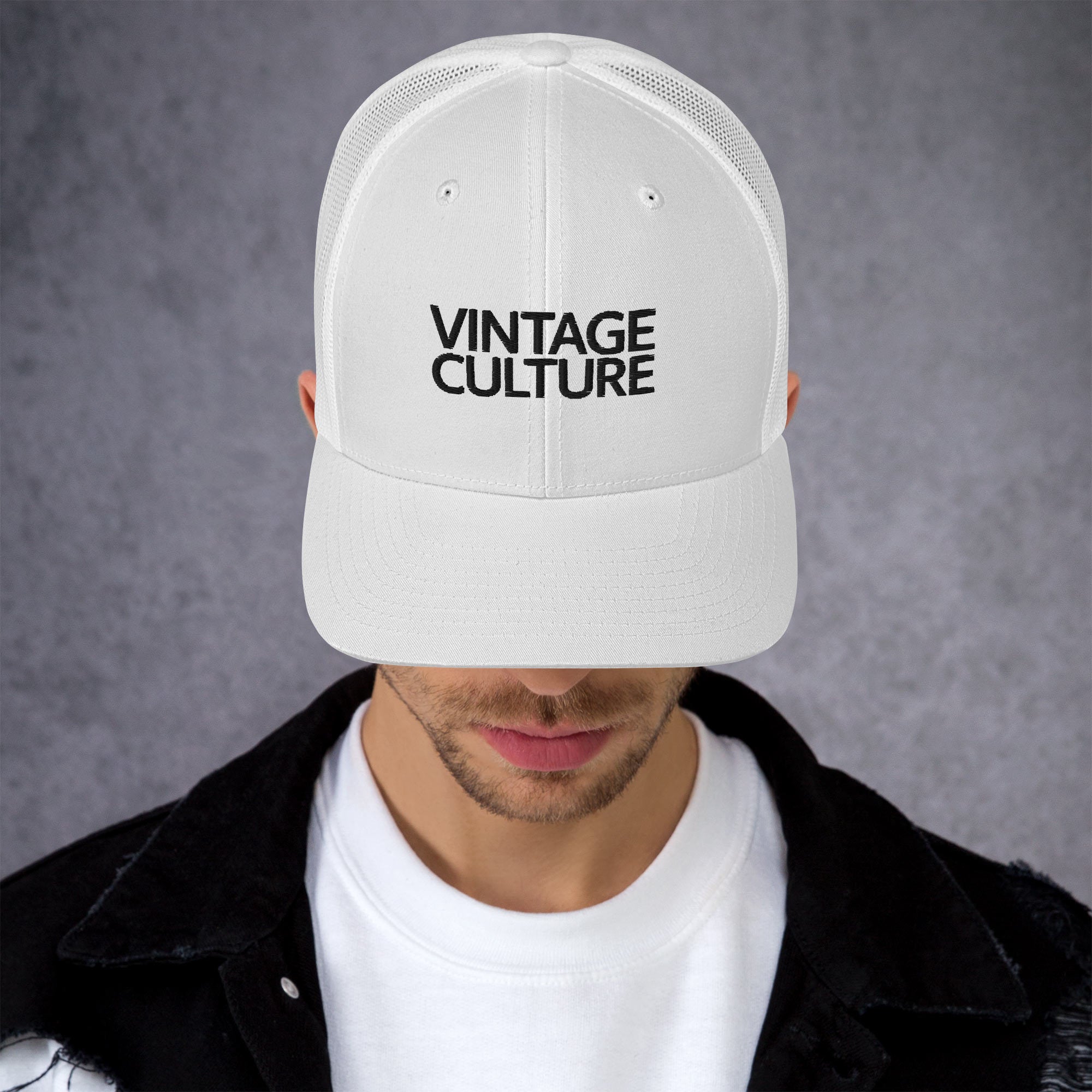 Vintage Culture White Trucker Cap