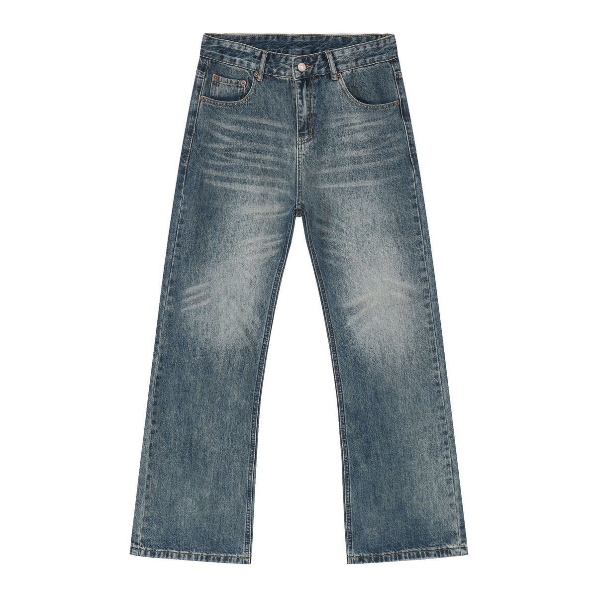 Vintage Wash Straight Leg Jeans for Women