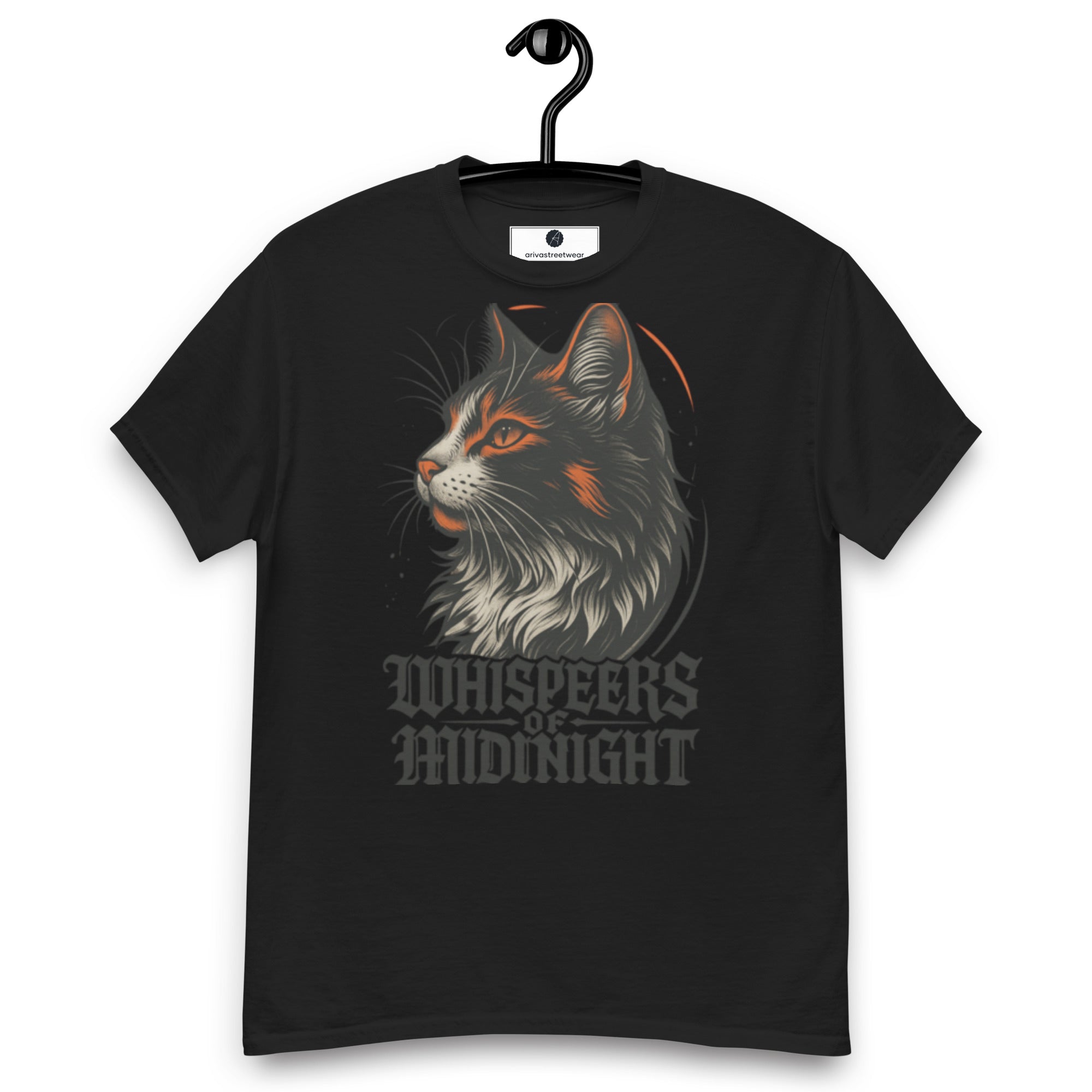 Whispers of Midnight Black Cat T-Shirt - Black